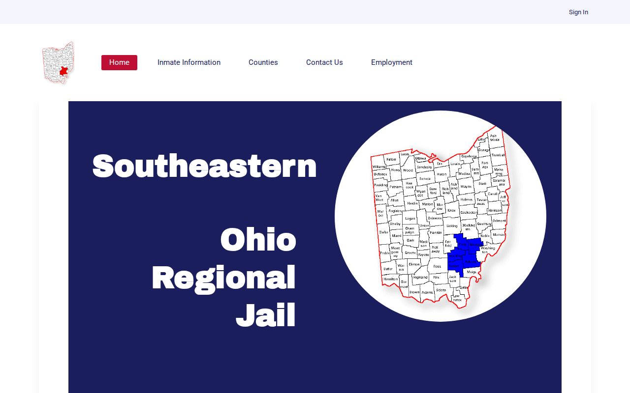 Southeastern Ohio Regional Jail official Hocking County serving facility page
